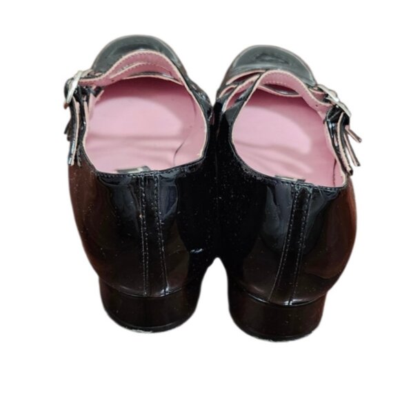 Carel Paris Patent Leather Mary Jane Heels Black Size 38/7.5 Low Block Heel - Picture 9 of 16